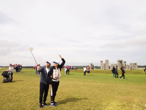 甄子丹夫妻玩自拍